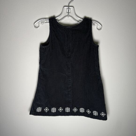 Vintage L.L.Bean Infant Dress 12–18M Corduroy Black Embroidered Jumper Hong Kong - Picture 4 of 4
